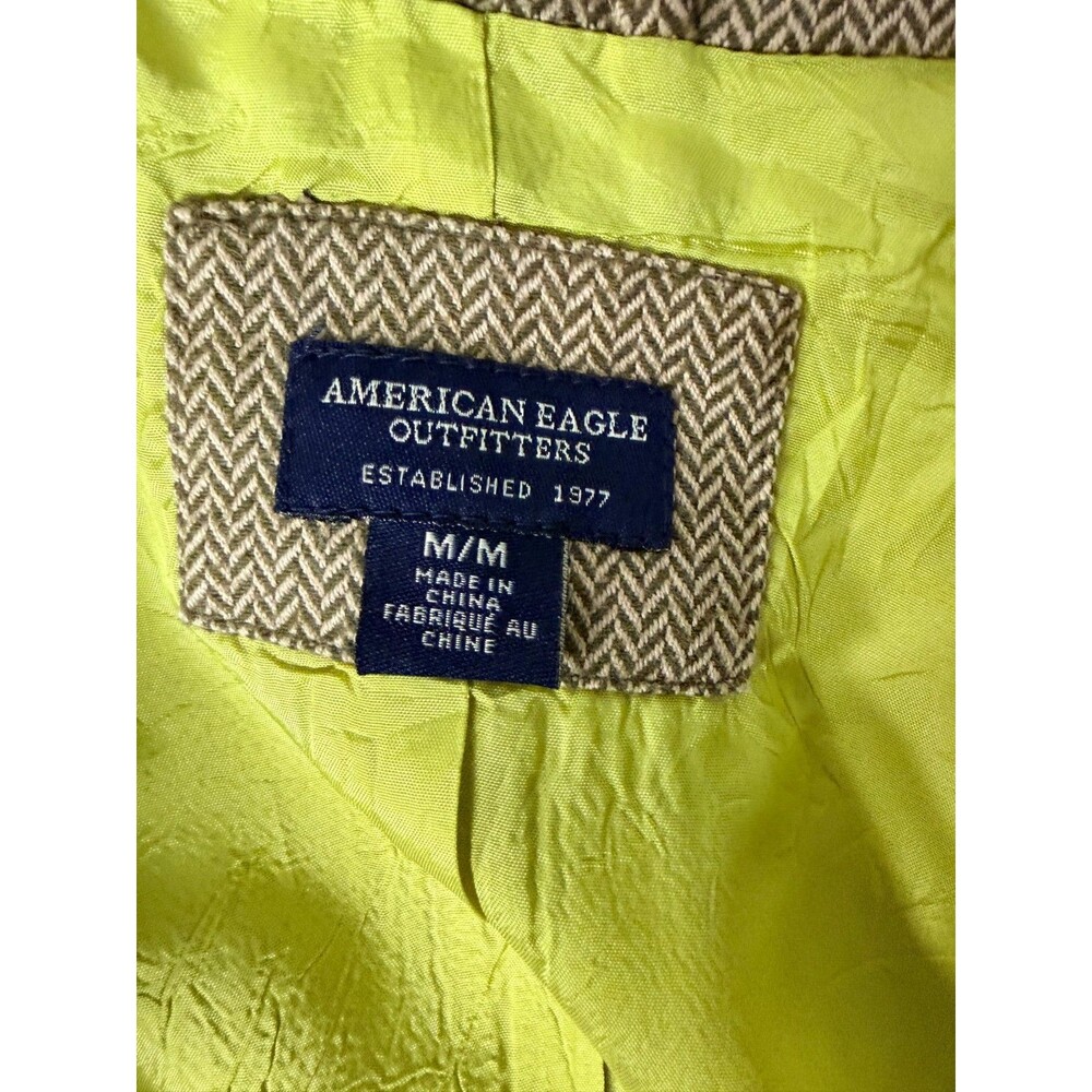 American Eagle Women’s Tweed Blazer Jacket Embroidered Flowers Size M Lined - Picture 3 of 13